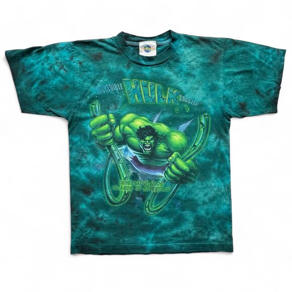 Vintage Universal Studios Marvel Incredible Hulk Coaster Ride Promo TShirt Movie